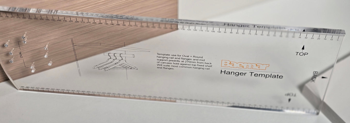 Hanger Rail Template – Perfectly Aligned Holes for Sturdy Closet Rods!