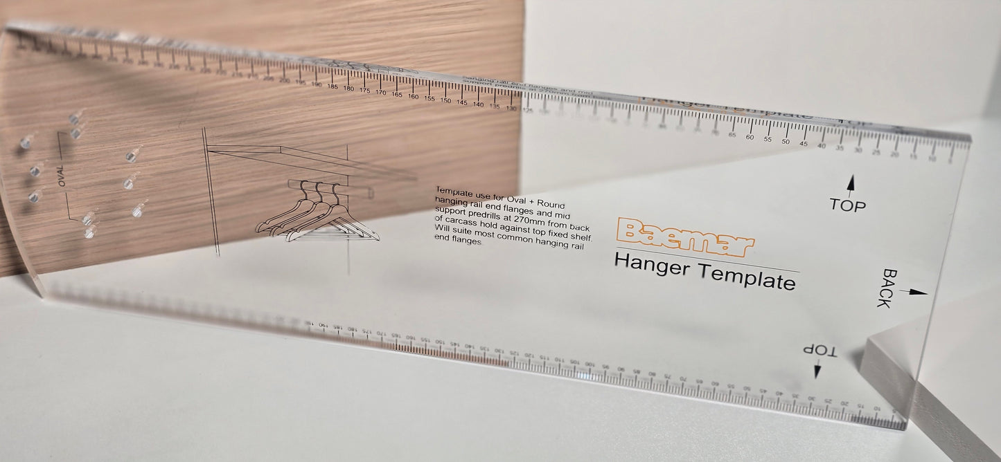 Hanger Rail Template – Perfectly Aligned Holes for Sturdy Closet Rods!
