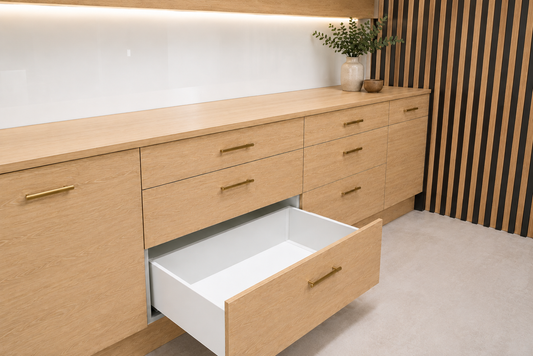 SOFT CLOSING Alto slim, drawer side height 199mm (MATT WHITE) NL 270-550mm