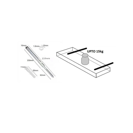 Floating Shelf Rods 4 PCS