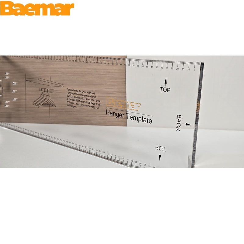 Hanger Rail Template  – Perfectly Align Holes for Sturdy Closet Rods!