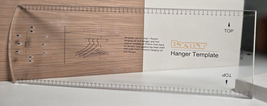 Hanger Rail Template  – Perfectly Aligned Holes for Sturdy Closet Rods!