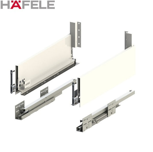 SOFT CLOSING Alto slim, drawer side height 135mm (MATT WHITE) NL 270-550mm