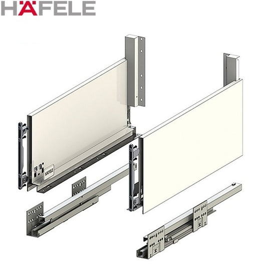 SOFT CLOSING Alto slim, drawer side height 199mm (MATT WHITE) NL 270-550mm