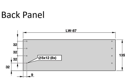 Alto Slim Wall Drawer Set 135mm High (MATT WHITE) NL 270-550mm
