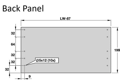 Alto Slim Wall Drawer Set 199mm High (MATT WHITE) NL 270-550mm