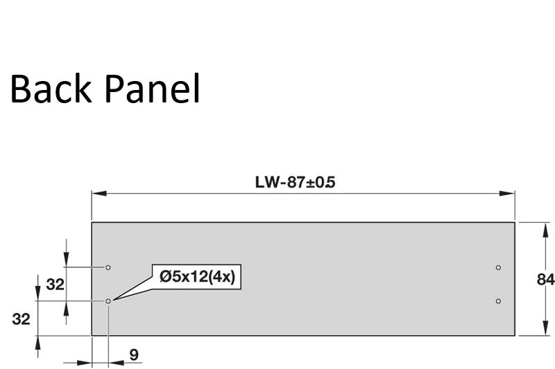 Alto Slim Wall Drawer Set 84mm High (MATT WHITE) NL 270-550mm