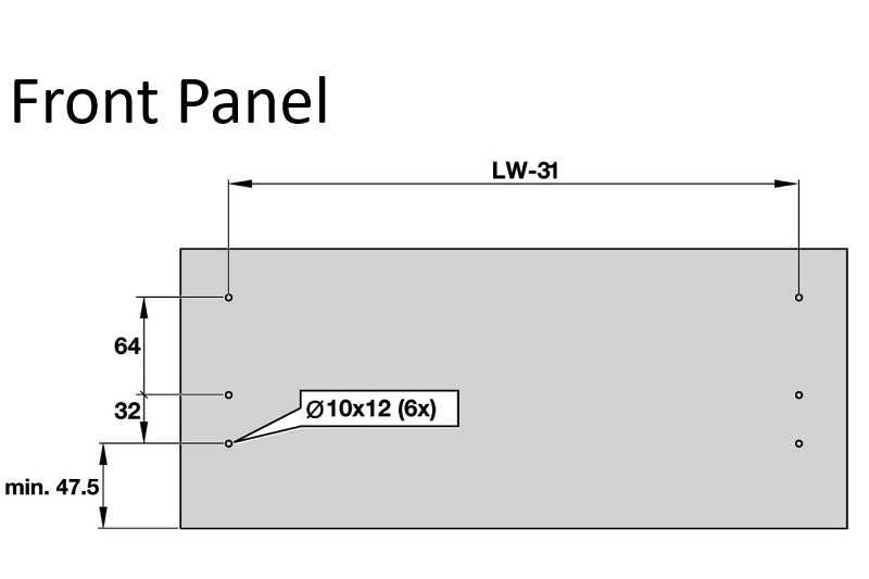 Alto Slim Wall Drawer Set 135mm High (MATT WHITE) NL 270-550mm
