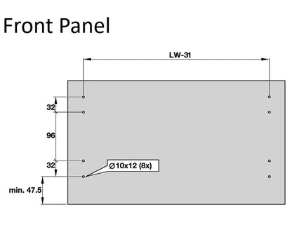 Alto Slim Wall Drawer Set 199mm High (MATT WHITE) NL 270-550mm
