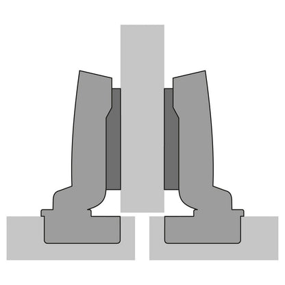 Hettich - HALF OVERLAY 110 Degree Soft Close Hinge (52x5.5mm)