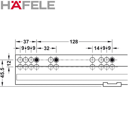 Häfele Matrix Runner (UMA30) full extension, synchronised running action SOFT CLOSING