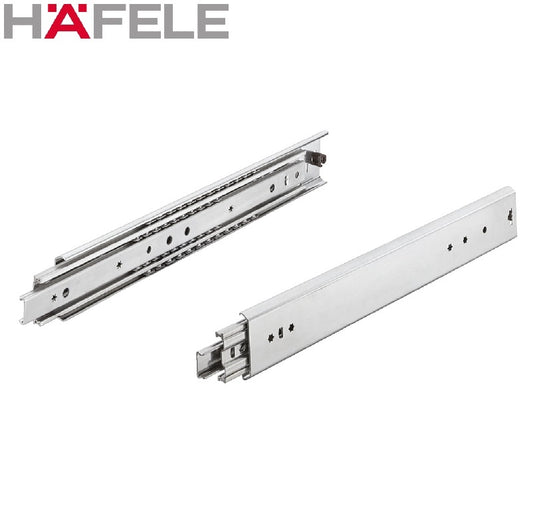 Hafele HEAVY DUTY Steel Ball Bearing Full Extension Runners WITH HOLD IN FEATURE