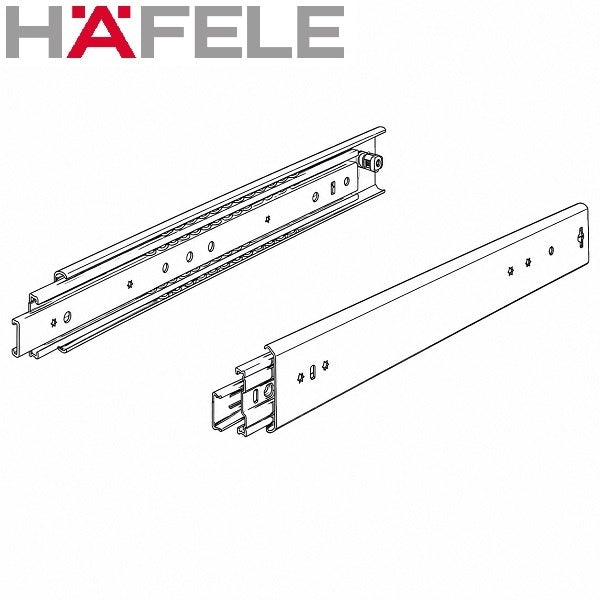 Hafele HEAVY DUTY Steel Ball Bearing Full Extension Runners WITH HOLD IN FEATURE