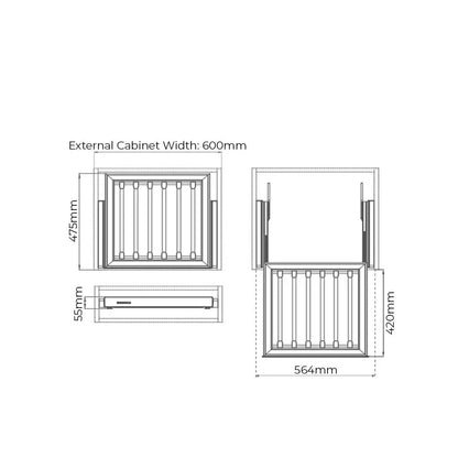 Pull Out Trousers Rack - Holds 6 Pairs