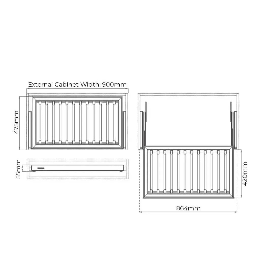 Pull Out Trousers Rack - Holds 6 Pairs