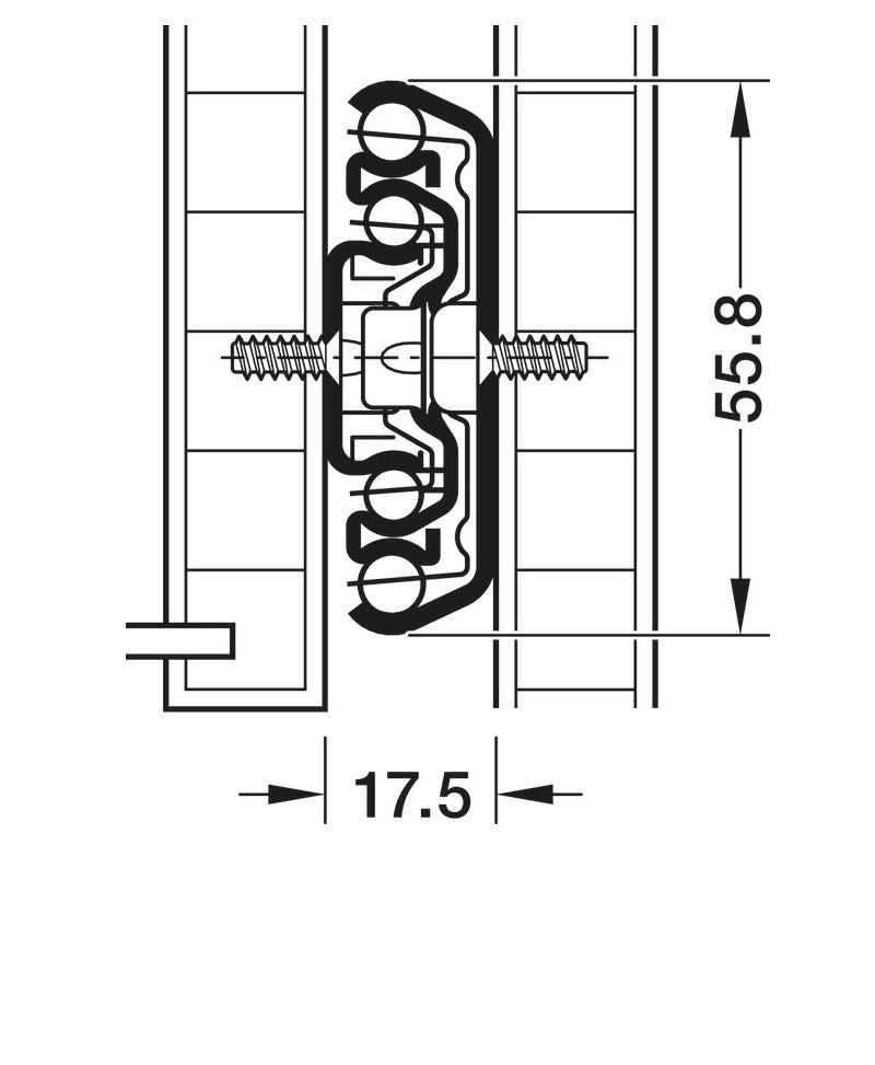 Hafele HEAVY DUTY Steel Ball Bearing Full Extension Runners WITH HOLD IN FEATURE