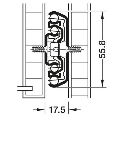 Hafele HEAVY DUTY Steel Ball Bearing Full Extension Runners WITH HOLD IN FEATURE