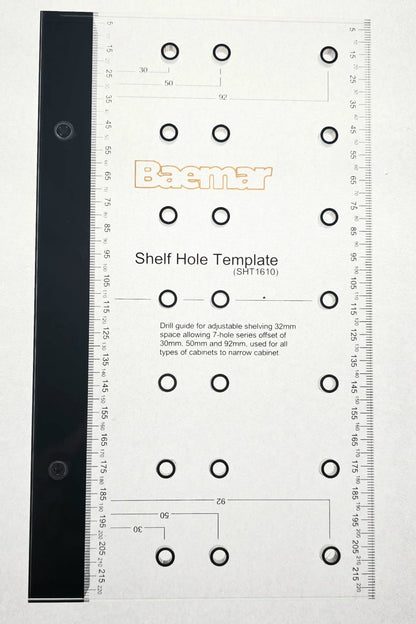 Shelf Adjustable Hole Template