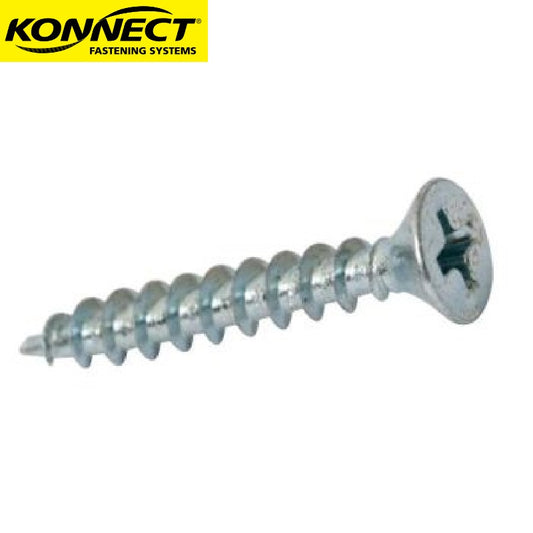 FULL THREAD PHILLIPS HEAD SCREWS (Driver Bit Included)